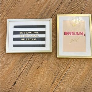 Hallmark Framed Wall Art Lot of 2 9”x7”